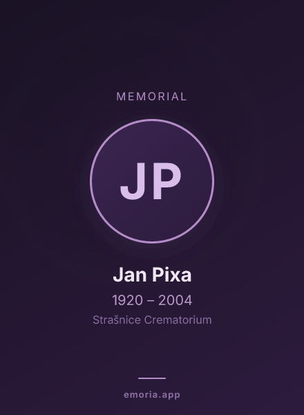 Memorial portrait of Jan Pixa
