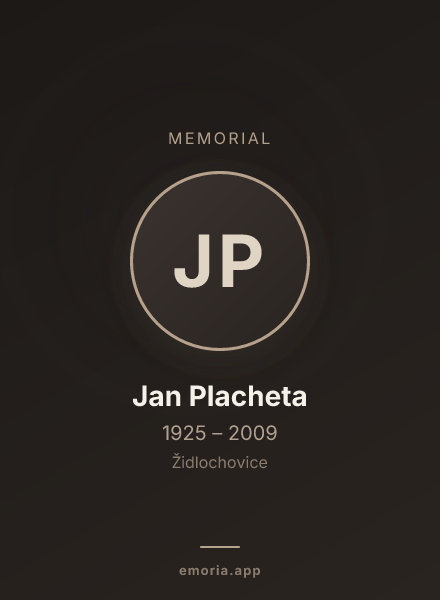 Memorial portrait of Jan Placheta