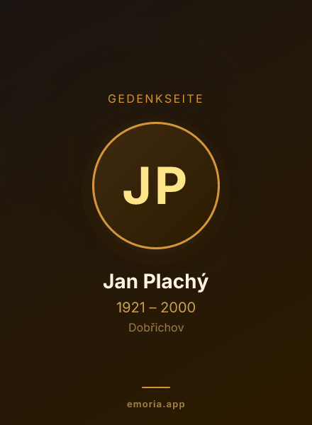 Gedenkportrait von Jan Plachý