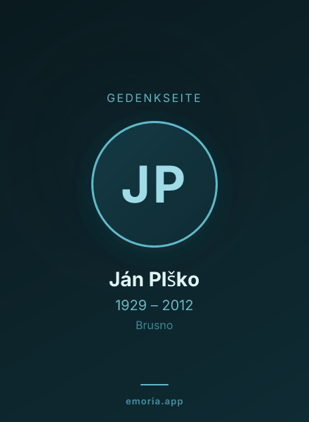 Gedenkportrait von Ján Plško