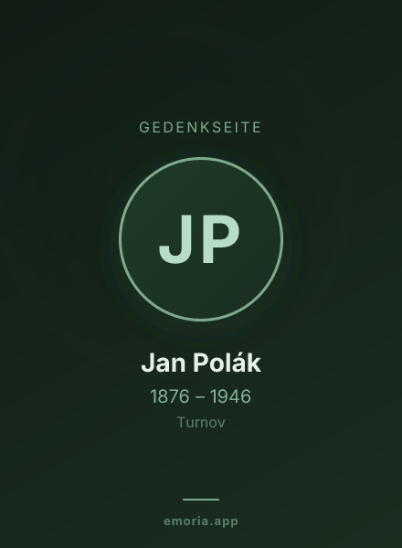 Gedenkportrait von Jan Polák
