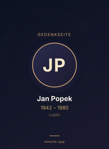 Gedenkportrait von Jan Popek
