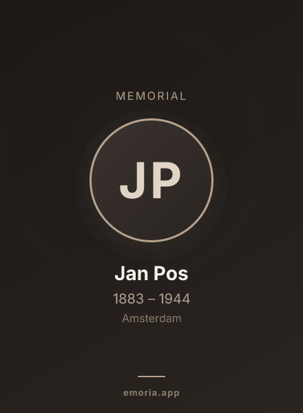 Memorial portrait of Jan Pos