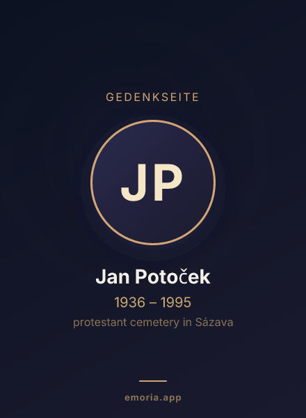 Gedenkportrait von Jan Potoček