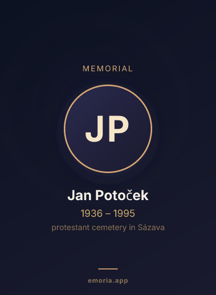 Memorial portrait of Jan Potoček