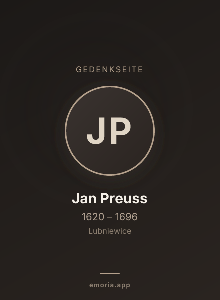 Gedenkportrait von Jan Preuss