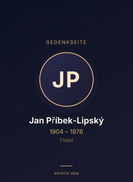 Gedenkportrait von Jan Příbek-Lipský