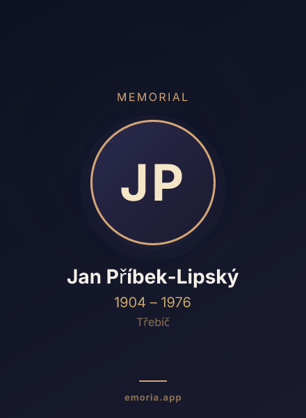 Memorial portrait of Jan Příbek-Lipský