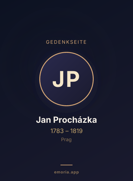 Gedenkportrait von Jan Procházka