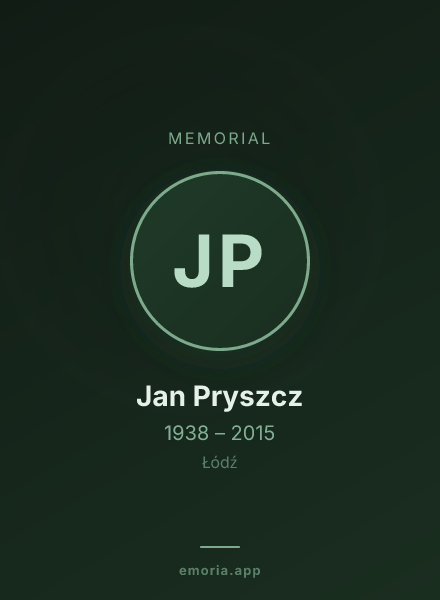Memorial portrait of Jan Pryszcz