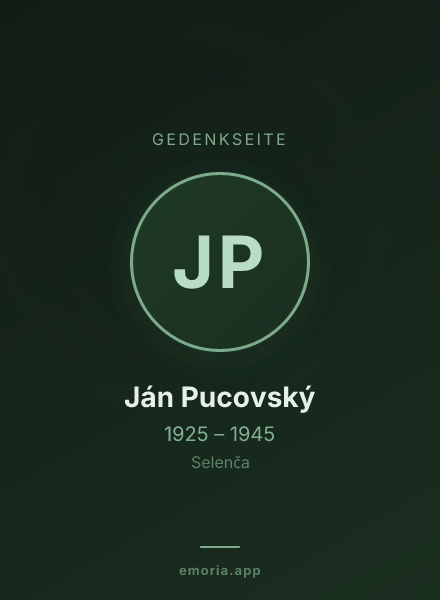 Gedenkportrait von Ján Pucovský