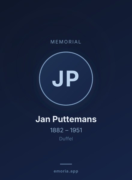 Memorial portrait of Jan Puttemans