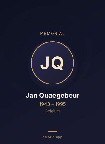 Memorial portrait of Jan Quaegebeur