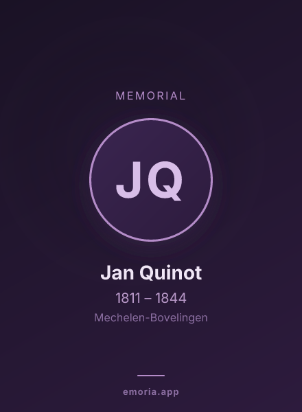 Memorial portrait of Jan Quinot