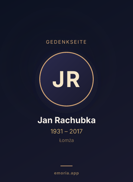 Gedenkportrait von Jan Rachubka