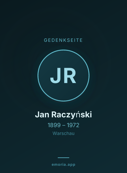 Gedenkportrait von Jan Raczyński