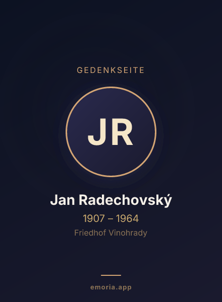 Gedenkportrait von Jan Radechovský