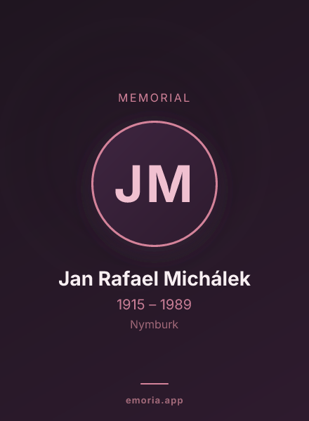 Memorial portrait of Jan Rafael Michálek