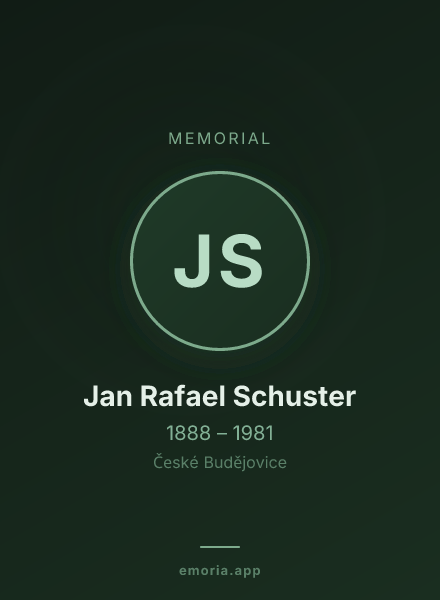 Memorial portrait of Jan Rafael Schuster