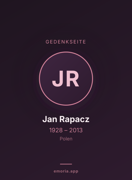 Gedenkportrait von Jan Rapacz