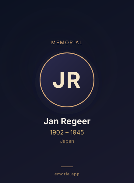 Memorial portrait of Jan Regeer