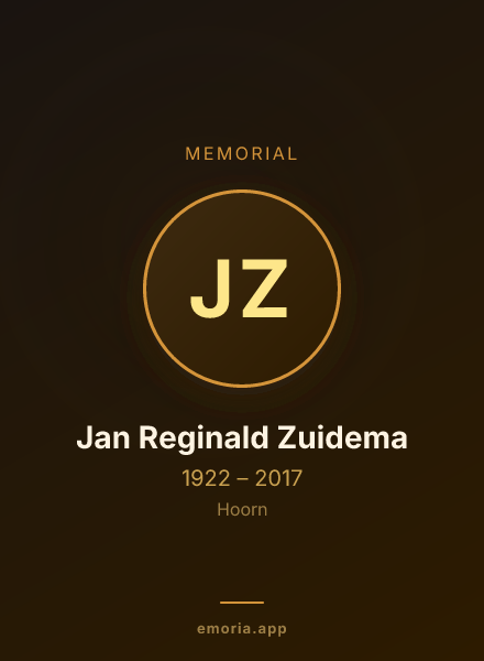 Memorial portrait of Jan Reginald Zuidema