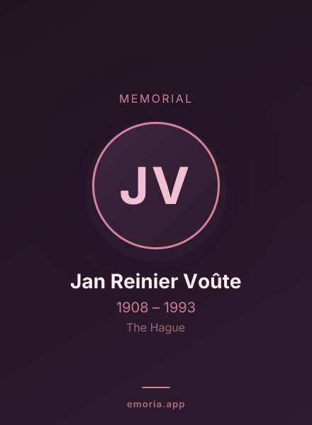 Memorial portrait of Jan Reinier Voûte