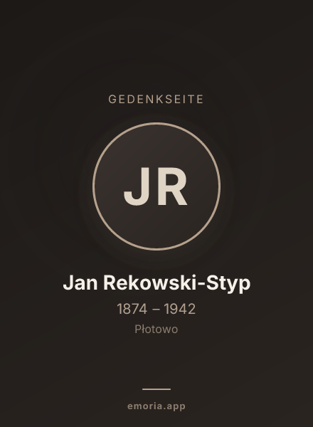 Gedenkportrait von Jan Rekowski-Styp