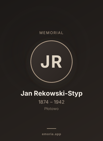 Memorial portrait of Jan Rekowski-Styp