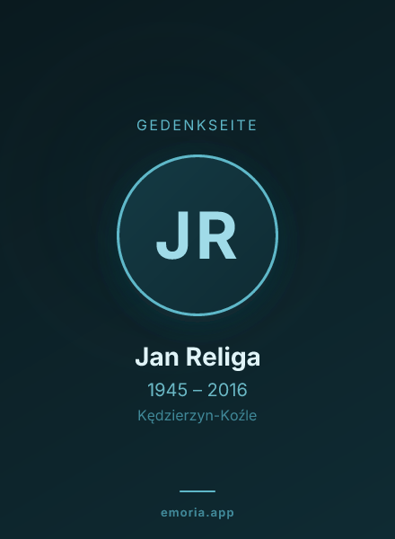 Gedenkportrait von Jan Religa