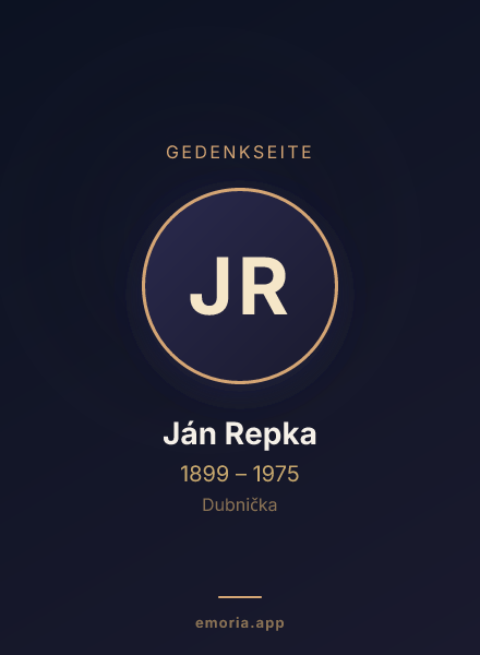 Gedenkportrait von Ján Repka