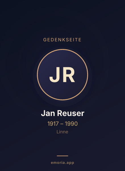 Gedenkportrait von Jan Reuser