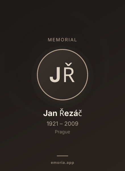 Memorial portrait of Jan Řezáč
