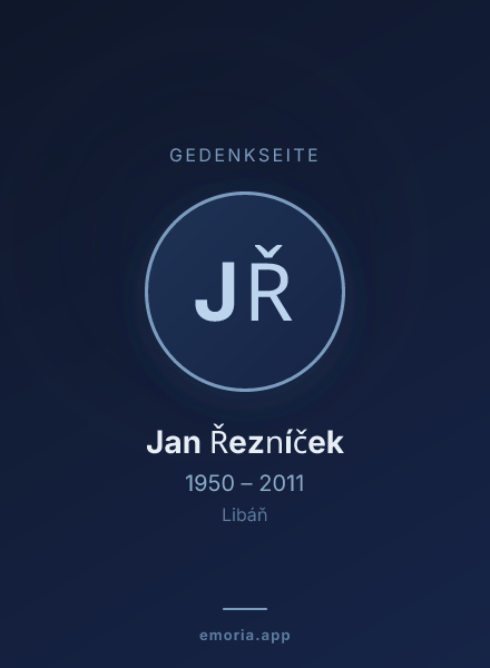 Gedenkportrait von Jan Řezníček