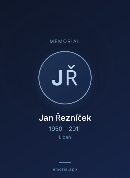 Memorial portrait of Jan Řezníček