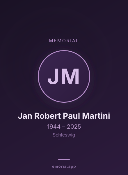 Memorial portrait of Jan Robert Paul Martini