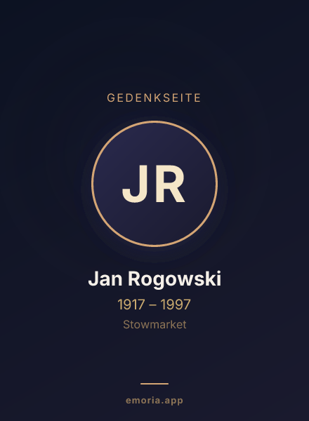 Gedenkportrait von Jan Rogowski