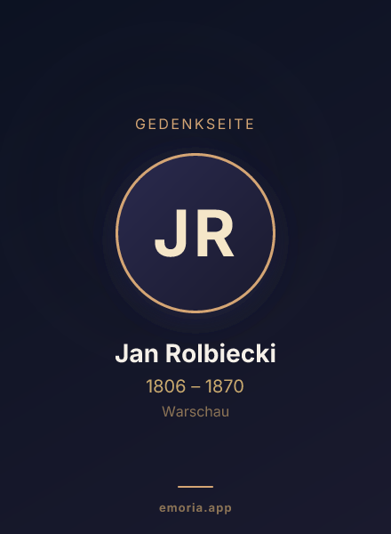 Gedenkportrait von Jan Rolbiecki