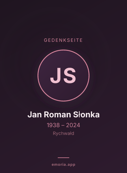 Gedenkportrait von Jan Roman Słonka