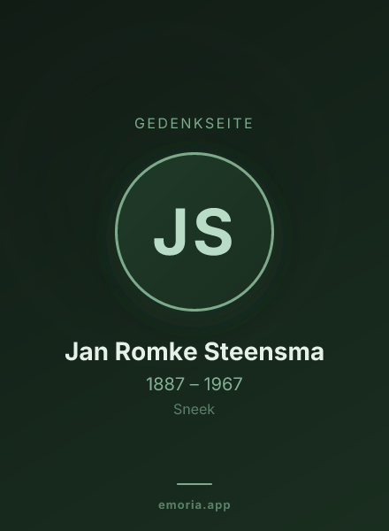 Gedenkportrait von Jan Romke Steensma