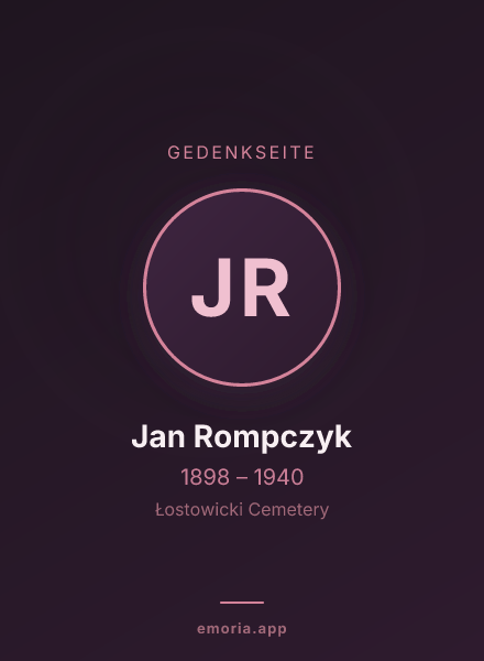 Gedenkportrait von Jan Rompczyk