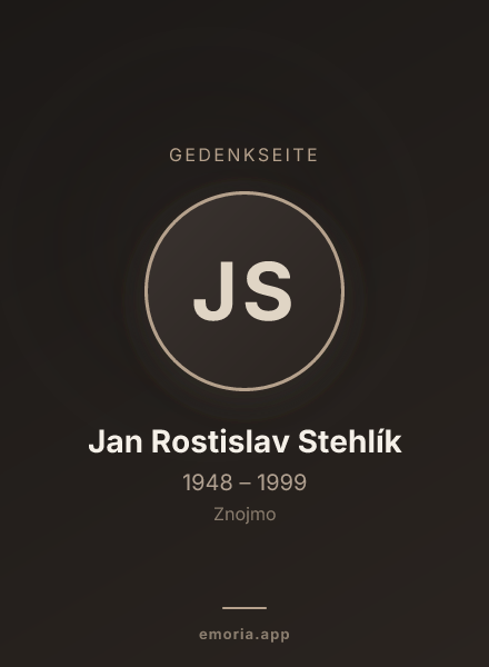 Gedenkportrait von Jan Rostislav Stehlík