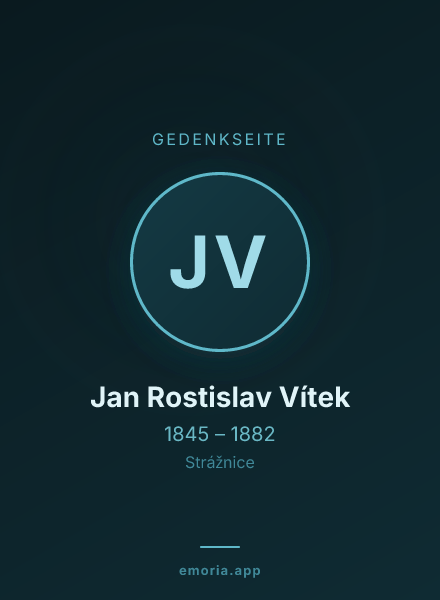 Gedenkportrait von Jan Rostislav Vítek
