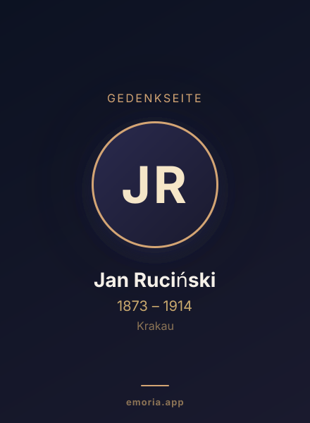 Gedenkportrait von Jan Ruciński