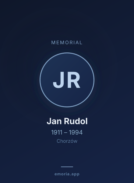 Memorial portrait of Jan Rudol