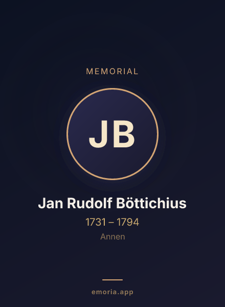 Memorial portrait of Jan Rudolf Böttichius
