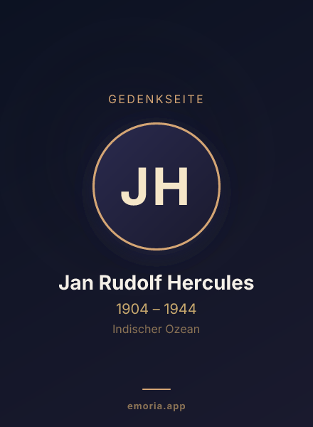 Gedenkportrait von Jan Rudolf Hercules