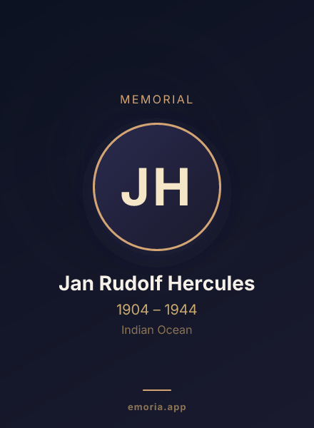 Memorial portrait of Jan Rudolf Hercules