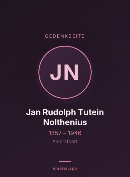 Gedenkportrait von Jan Rudolph Tutein Nolthenius