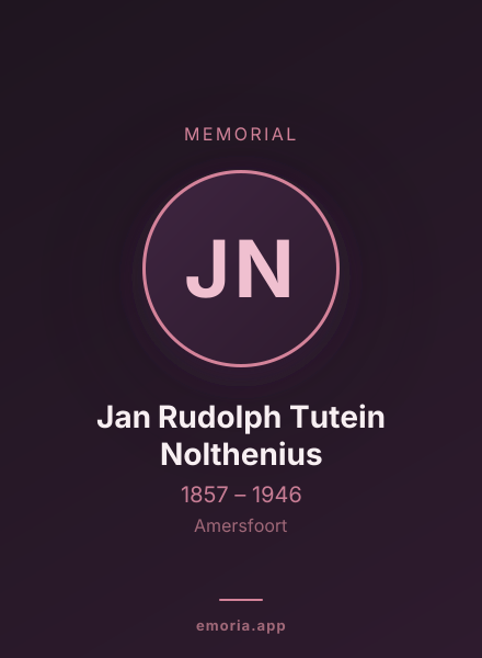 Memorial portrait of Jan Rudolph Tutein Nolthenius